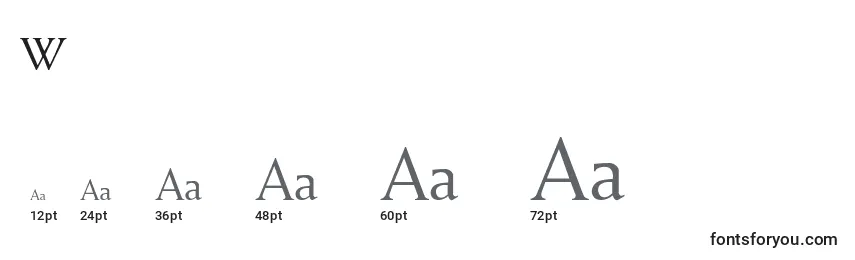 WeissNormal Font Sizes
