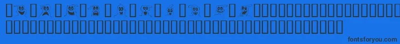 10LilGhosts Font – Black Fonts on Blue Background