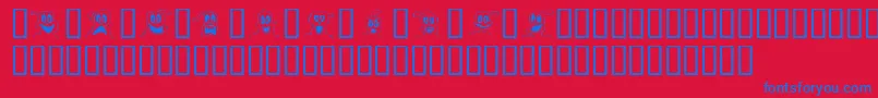 10LilGhosts Font – Blue Fonts on Red Background