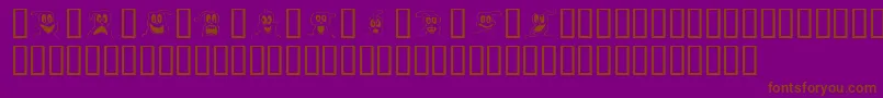 10LilGhosts Font – Brown Fonts on Purple Background