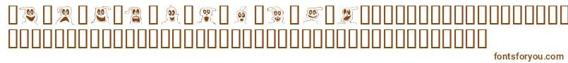 Шрифт 10LilGhosts – коричневые шрифты на белом фоне