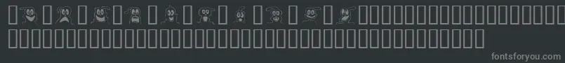 Czcionka 10LilGhosts – szare czcionki na czarnym tle
