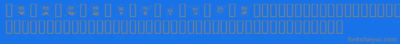 10LilGhosts Font – Gray Fonts on Blue Background