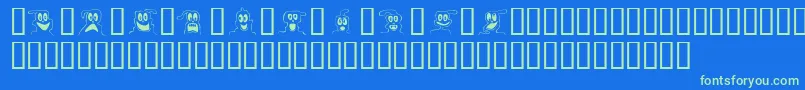 fuente 10LilGhosts – Fuentes Verdes Sobre Fondo Azul