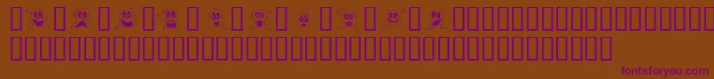 10LilGhosts Font – Purple Fonts on Brown Background