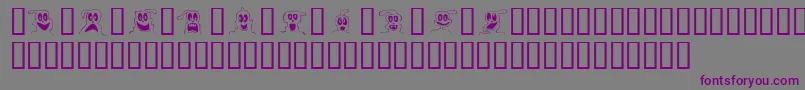 10LilGhosts-fontti – violetit fontit harmaalla taustalla