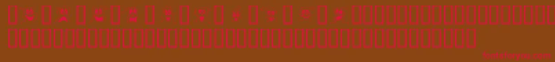 10LilGhosts Font – Red Fonts on Brown Background