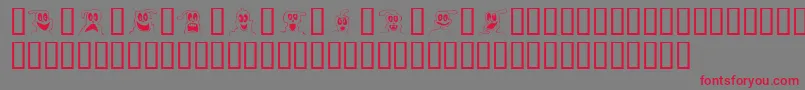fuente 10LilGhosts – Fuentes Rojas Sobre Fondo Gris