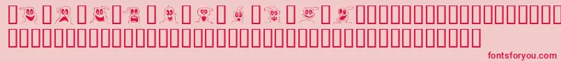 10LilGhosts Font – Red Fonts on Pink Background