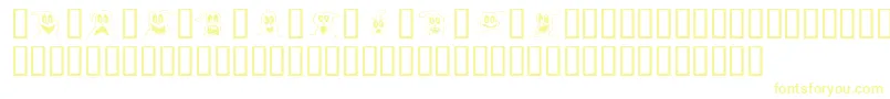 Czcionka 10LilGhosts – żółte czcionki