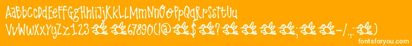 DkLarksTongues Font – White Fonts on Orange Background