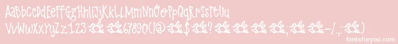 DkLarksTongues Font – White Fonts on Pink Background