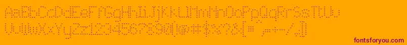 JdLovers Font – Purple Fonts on Orange Background