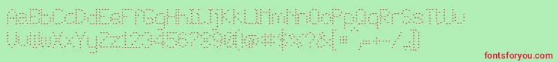 JdLovers Font – Red Fonts on Green Background