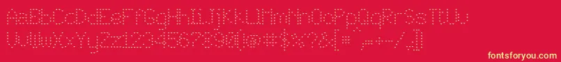 JdLovers Font – Yellow Fonts on Red Background