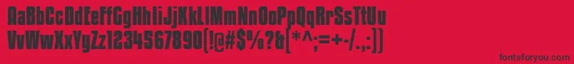 フォントKenyanCoffeeBd – 赤い背景に黒い文字