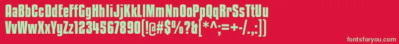 KenyanCoffeeBd Font – Green Fonts on Red Background