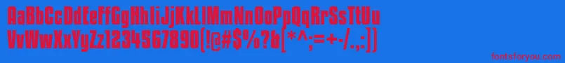 KenyanCoffeeBd Font – Red Fonts on Blue Background
