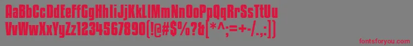 KenyanCoffeeBd Font – Red Fonts on Gray Background