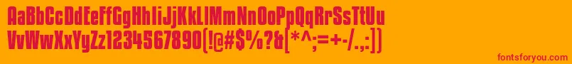 KenyanCoffeeBd Font – Red Fonts on Orange Background