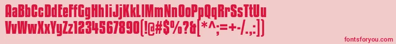 KenyanCoffeeBd Font – Red Fonts on Pink Background