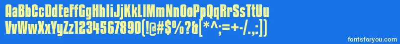 KenyanCoffeeBd Font – Yellow Fonts on Blue Background