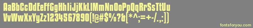 KenyanCoffeeBd Font – Yellow Fonts on Gray Background