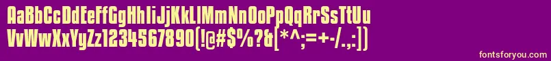 KenyanCoffeeBd Font – Yellow Fonts on Purple Background