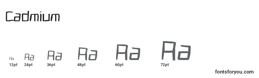 Cadmium Font Sizes