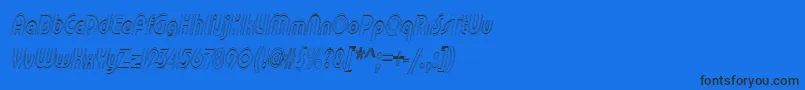 PiInTheScifi Font – Black Fonts on Blue Background