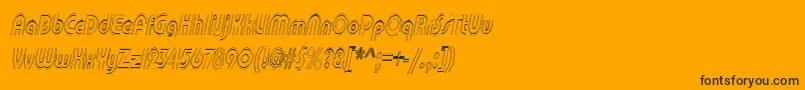 PiInTheScifi Font – Black Fonts on Orange Background