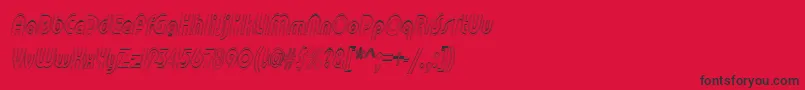 PiInTheScifi Font – Black Fonts on Red Background