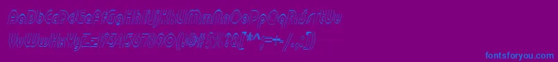 PiInTheScifi Font – Blue Fonts on Purple Background