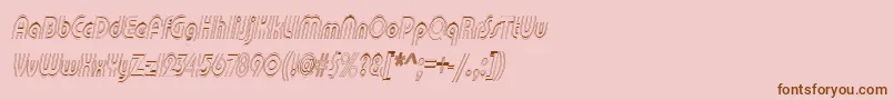 PiInTheScifi Font – Brown Fonts on Pink Background
