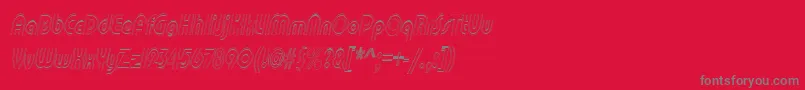PiInTheScifi Font – Gray Fonts on Red Background