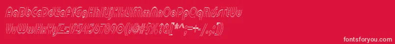 PiInTheScifi Font – Pink Fonts on Red Background