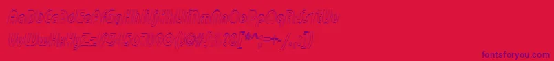 PiInTheScifi Font – Purple Fonts on Red Background
