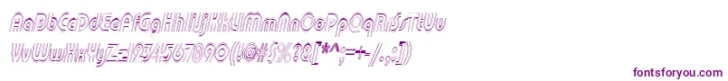 PiInTheScifi Font – Purple Fonts on White Background