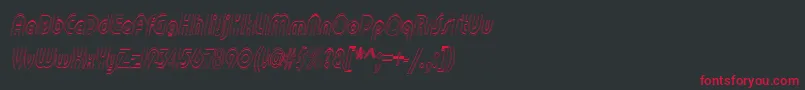 PiInTheScifi Font – Red Fonts on Black Background