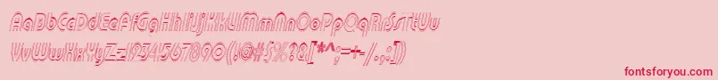 PiInTheScifi Font – Red Fonts on Pink Background