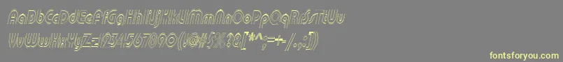 PiInTheScifi Font – Yellow Fonts on Gray Background