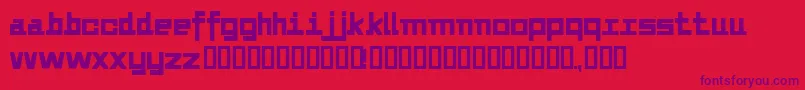 Alvedon-Schriftart – Violette Schriften auf rotem Hintergrund