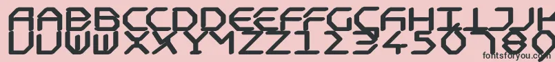 Czcionka DreidreidreiBlack – czarne czcionki na różowym tle
