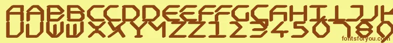 DreidreidreiBlack Font – Brown Fonts on Yellow Background