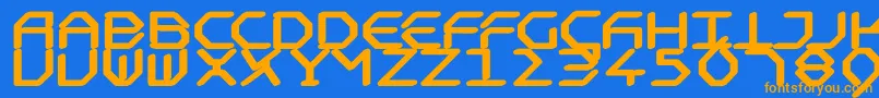 DreidreidreiBlack Font – Orange Fonts on Blue Background