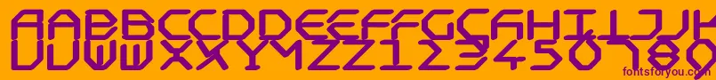 DreidreidreiBlack Font – Purple Fonts on Orange Background