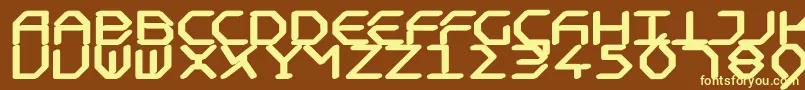 DreidreidreiBlack Font – Yellow Fonts on Brown Background