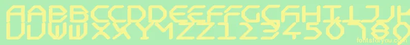 DreidreidreiBlack Font – Yellow Fonts on Green Background