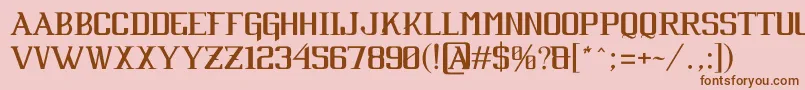 CabaretByJuanCasco Font – Brown Fonts on Pink Background