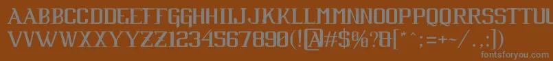 Więcej informacji o czcionce CabaretByJuanCasco Czcionka CabaretByJuanCasco – szare czcionki na brązowym tle